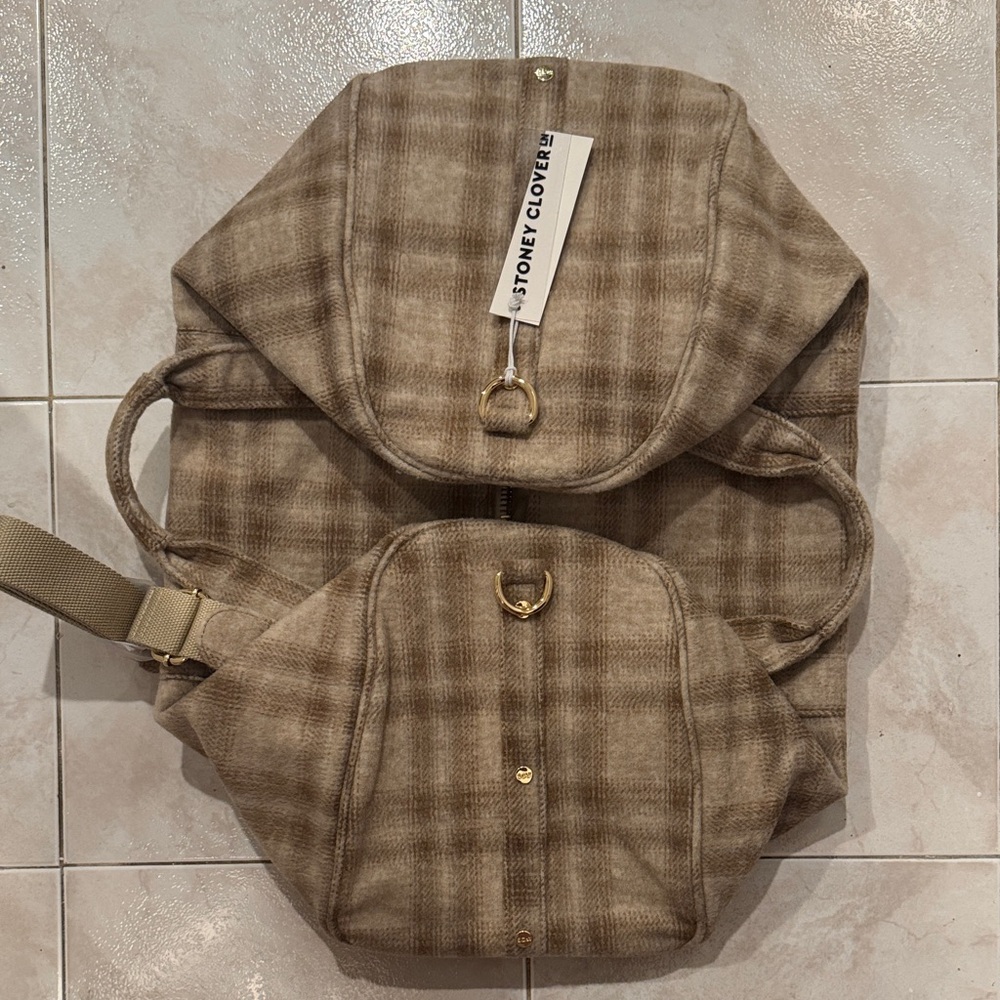 NWT Stoney Clover Lane Discontinued Wool Plaid Duffle Bag